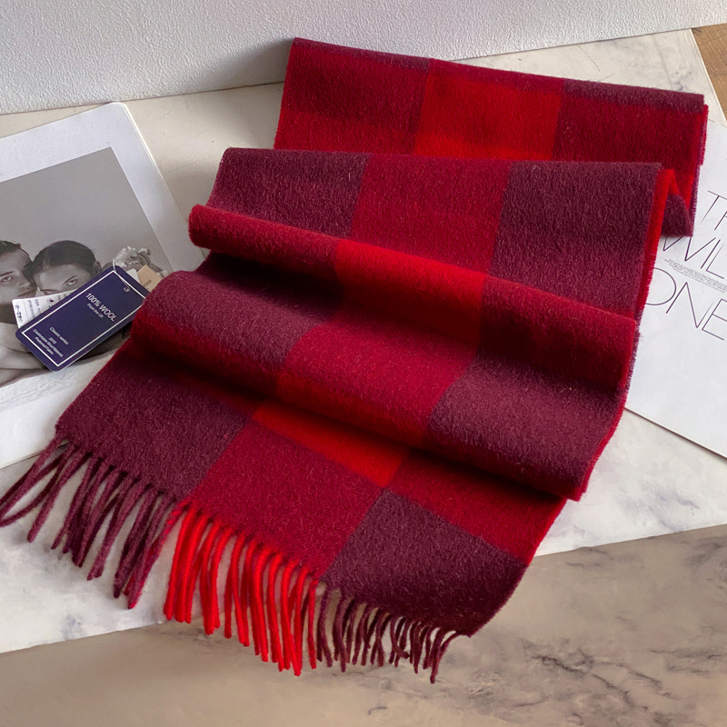 100% Wool Scarf Men Women Wint - đánh giá và giá Wool Scarf Men