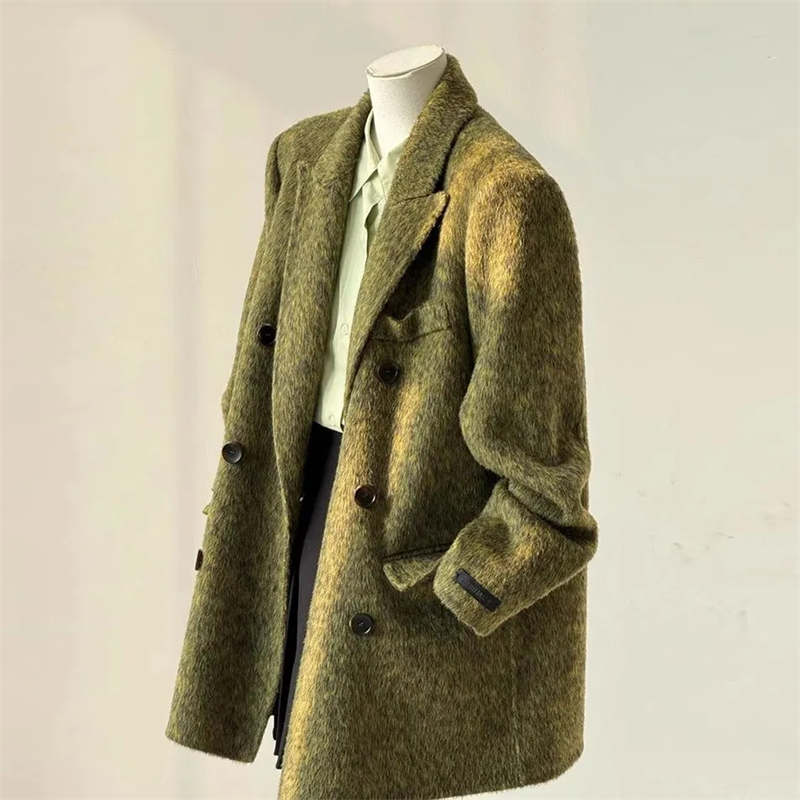 Women's Double-faced Woolen Co - đánh giá và giá Wool Coat Peacoat