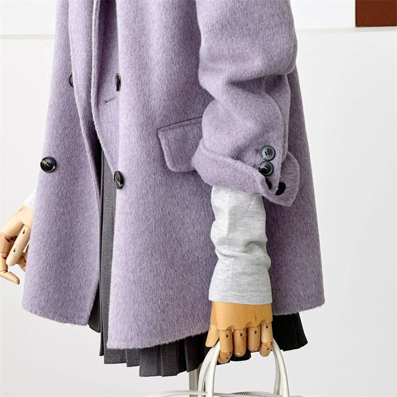Women's Double-faced Woolen Co - đánh giá và giá Wool Coat Peacoat